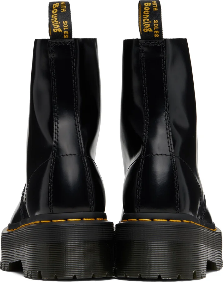 Dr. Martens Black Molly Leather Platform Boots - Image 2