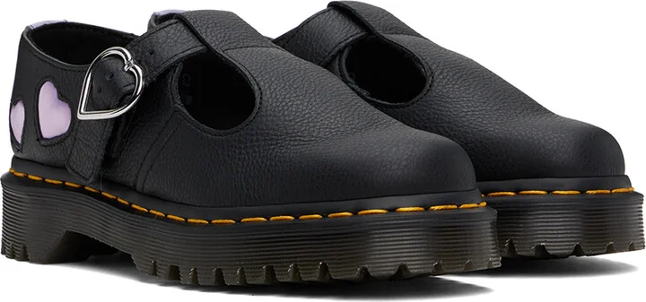 Dr. Martens Black Polley Heart Mary Jane Monkstraps - Image 4
