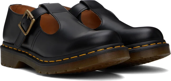 Dr. Martens Black Polley Smooth Leather Mary Jane Loafers - Image 4