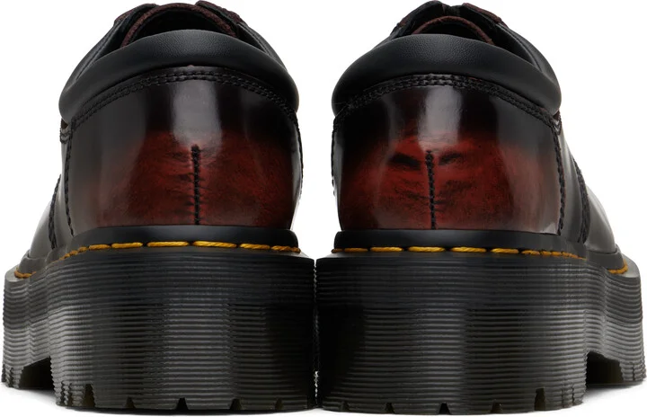 Dr. Martens Black & Red 8053 Leather Platform Derbys - Image 2