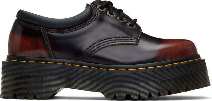 Dr. Martens Black & Red 8053 Leather Platform Derbys