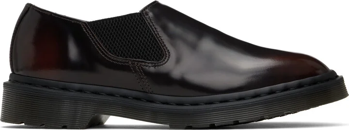 Dr. Martens Black & Red Louis Arcadia Leather Slip-on Loafers