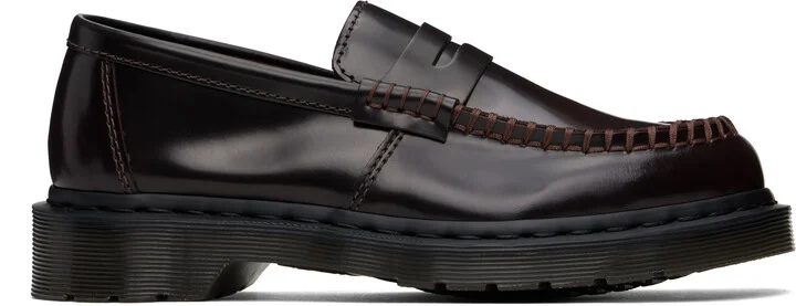 Dr. Martens Black & Red Penton Arcadia Leather Loafers
