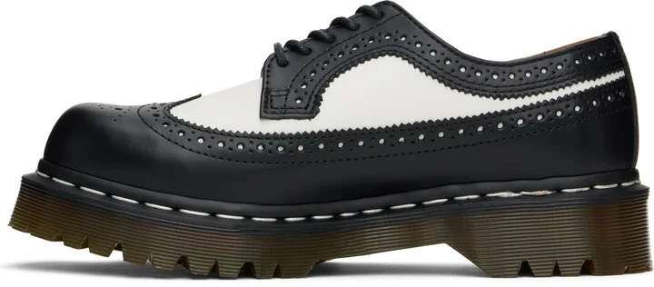 Dr. Martens Black & White 3989 Bex Smooth Leather Derbys - Image 3