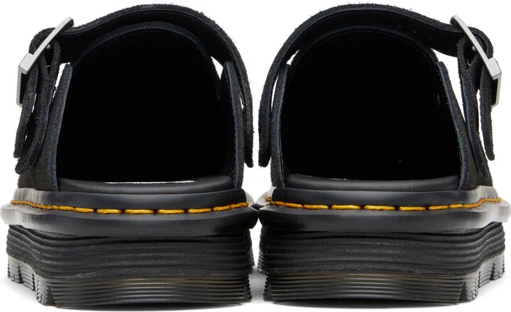 Dr. Martens Black Zebzag Suede Casual Slingback Platform Mules - Image 2