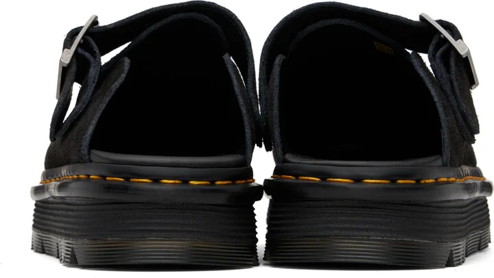 Dr. Martens Black Zebzag Suede Casual Slingback Platform Slip-on Loafers - Image 2