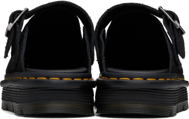 Dr. Martens Black Zebzag Suede Slingback Platform Mules - Image 2