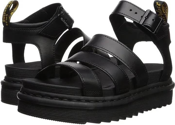 Dr. Martens Blaire Women's Sandals Black Brando : UK 3 (US Women's 5) M, Leather