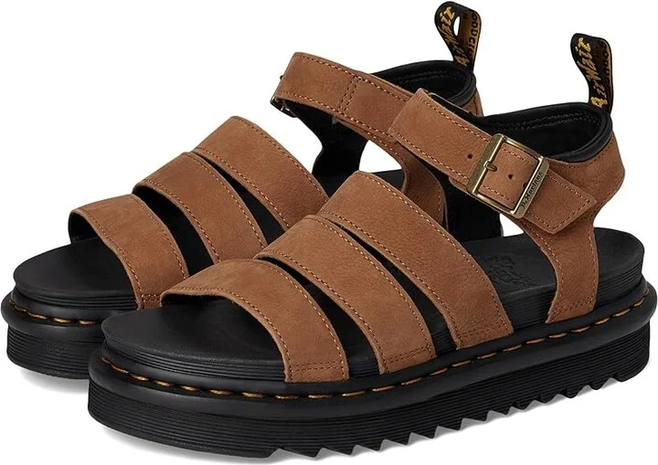 Dr. Martens Blaire Women's Sandals Desert Brown : UK 6 (US Women's 8) M, Leather