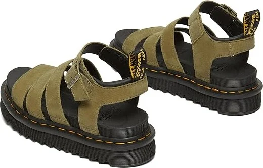 Dr. Martens Blaire Women's Sandals Muted Olive : UK 3 (US Women's 5) M, Leather - Image 4