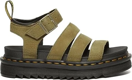 Dr. Martens Blaire Women's Sandals Muted Olive : UK 3 (US Women's 5) M, Leather - Image 5