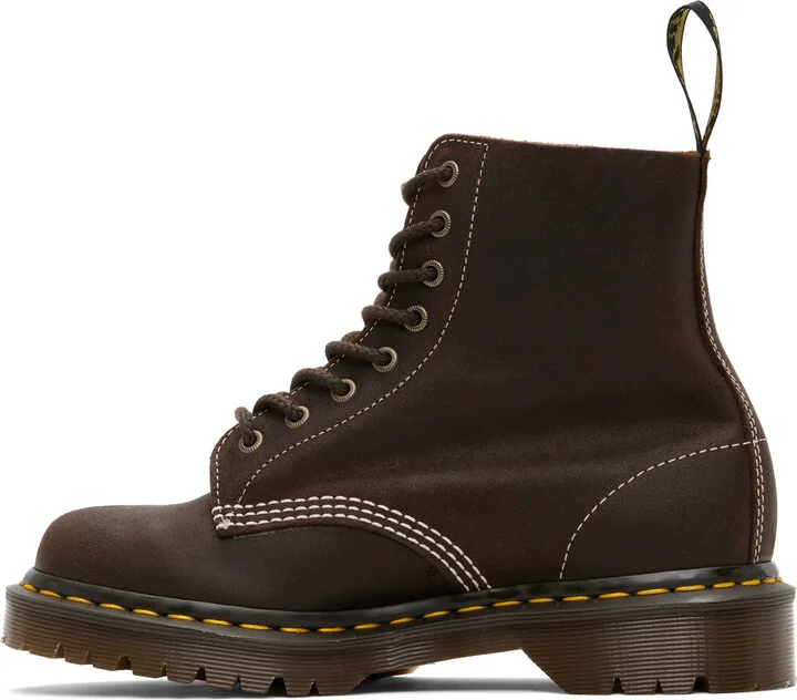 Dr. Martens Brown 1460 'Made In England' Wax Commander Lace-Up Boots - Image 3
