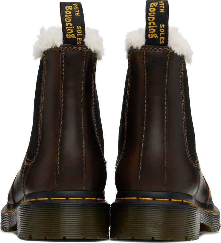Dr. Martens Brown 2976 Faux-Fur Lined Chelsea Boots - Image 2