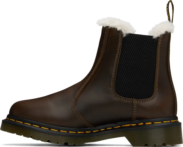 Dr. Martens Brown 2976 Faux-Fur Lined Chelsea Boots - Image 3