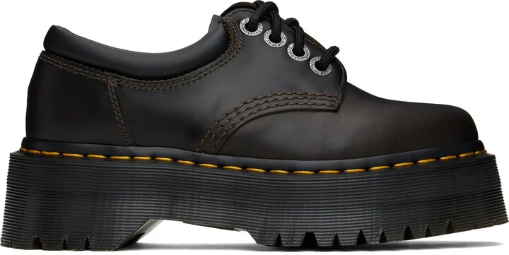 Dr. Martens Brown 8053 Quad Orleans Platform Derbys