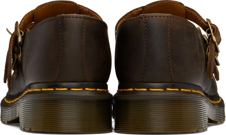 Dr. Martens Brown 8065 Crazy Horse Leather Mary Jane Loafers - Image 2