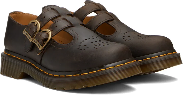 Dr. Martens Brown 8065 Leather Mary Jane Loafers - Image 4