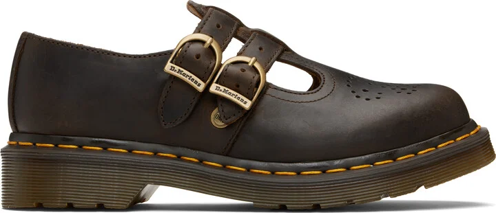 Dr. Martens Brown 8065 Leather Mary Jane Loafers