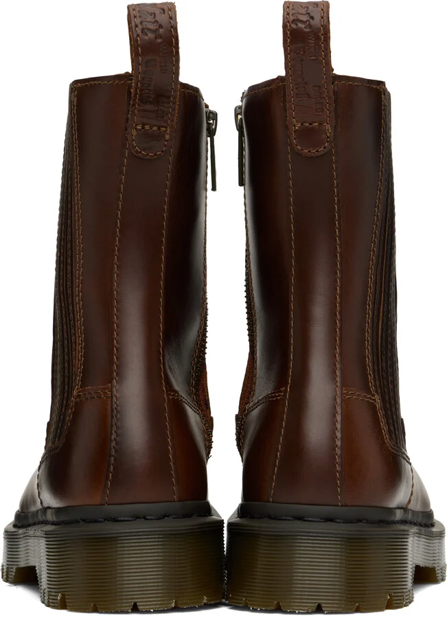 Dr. Martens Brown Amaaya Lo Leather Boots - Image 2