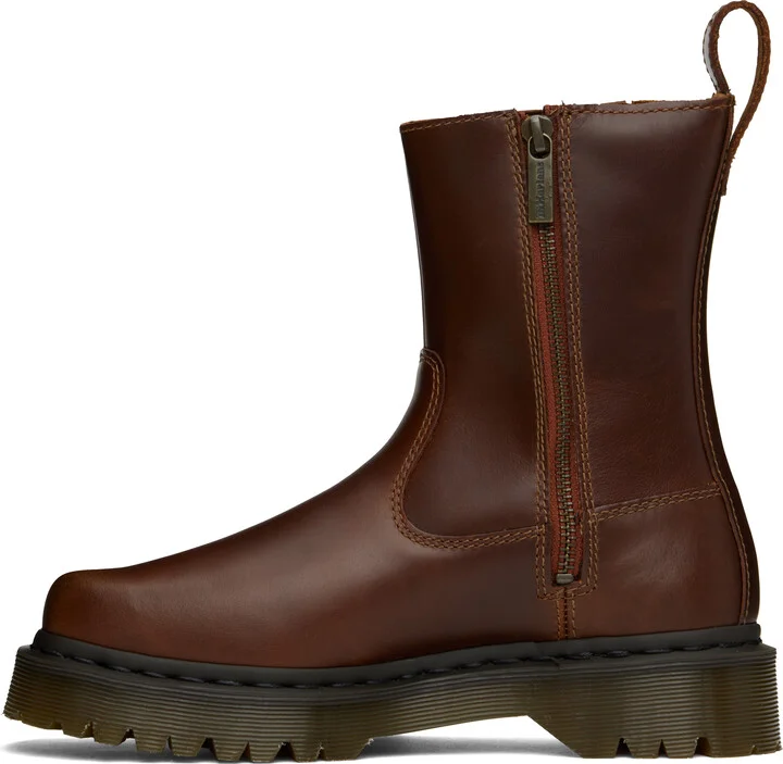 Dr. Martens Brown Amaaya Lo Leather Boots - Image 3