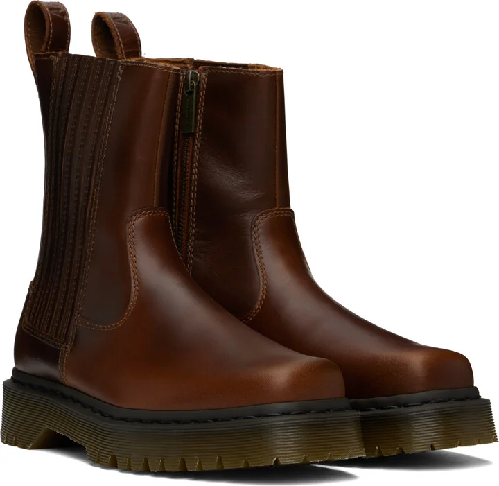 Dr. Martens Brown Amaaya Lo Leather Boots - Image 4
