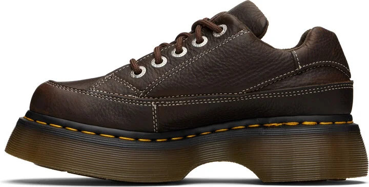 Dr. Martens Brown Buzz 5-Eye Grizzly Leather Derbys - Image 3