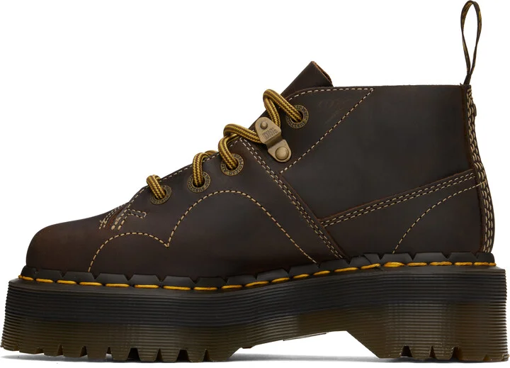 Dr. Martens Brown Church Arc Platform Monkey Boots - Image 3