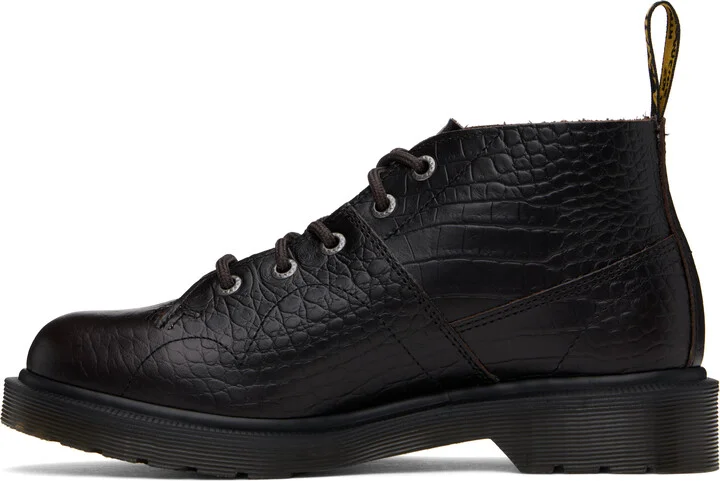 Dr. Martens Brown Church Crocodile Analine Leather Boots - Image 3