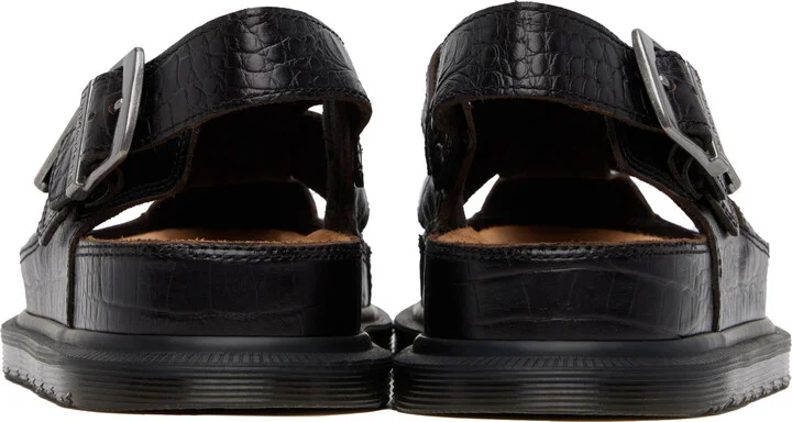 Dr. Martens Brown Fisherman Crocodile Analine Leather Sandals - Image 2