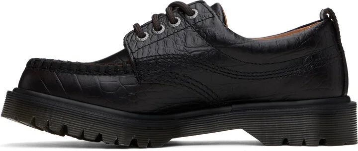 Dr. Martens Brown Lowell Crocodile Analine Leather Derbys - Image 3