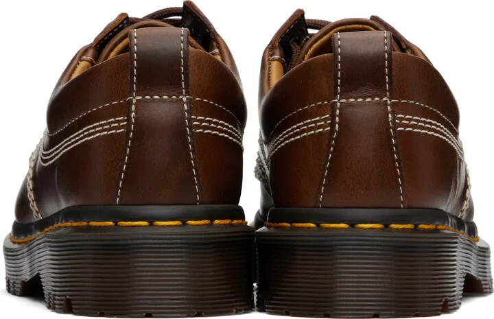 Dr. Martens Brown Lowell Leather Moc Toe Derbys - Image 2