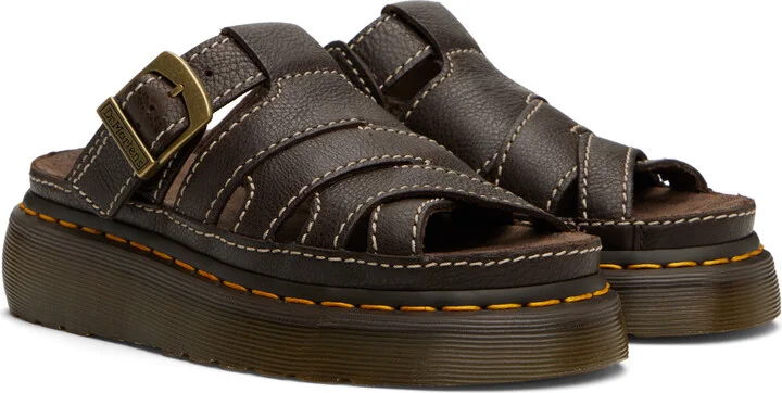 Dr. Martens Brown Maxxy Slide Sandals - Image 4