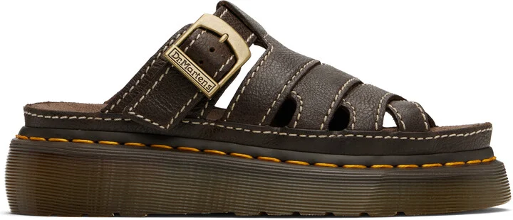 Dr. Martens Brown Maxxy Slide Sandals