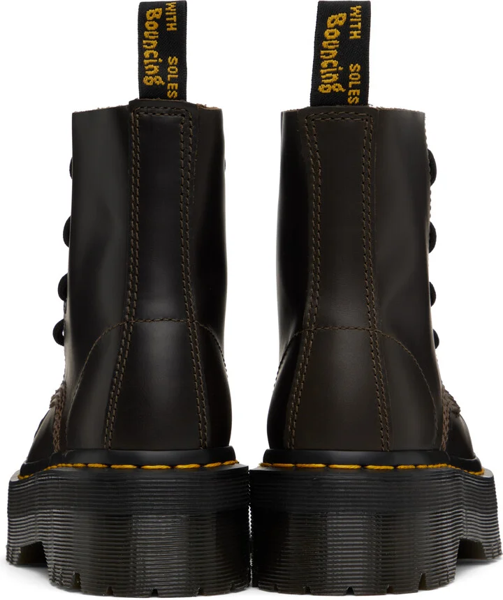 Dr. Martens Brown Sinclair Leather Platform Boots - Image 2