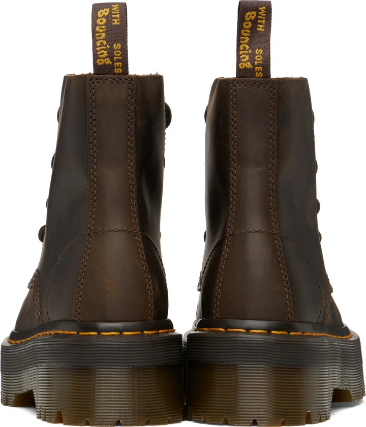 Dr. Martens Brown Sinclair Leather Platform Boots - Image 2