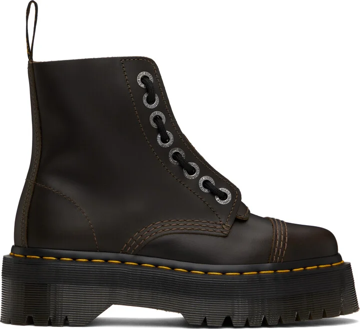 Dr. Martens Brown Sinclair Leather Platform Boots