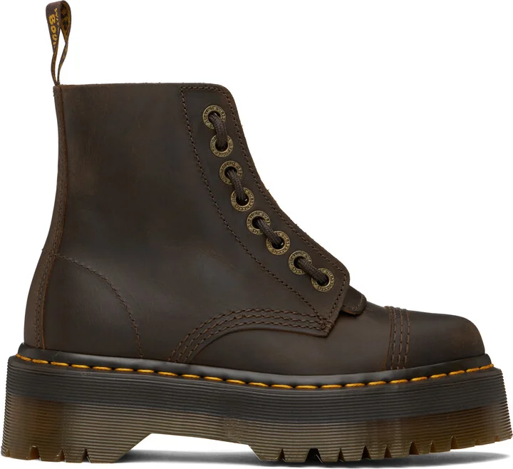 Dr. Martens Brown Sinclair Leather Platform Boots