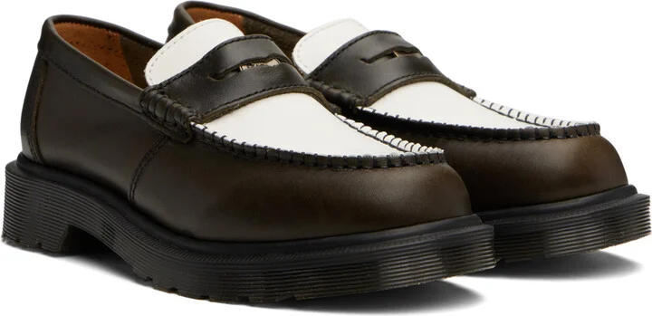 Dr. Martens Brown & White Penton Two-Tone Leather Loafers - Image 4