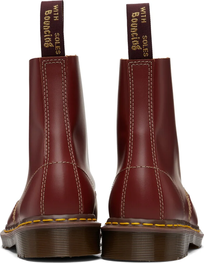 Dr. Martens Burgundy 1460 Vintage 'Made In England' Boots - Image 2