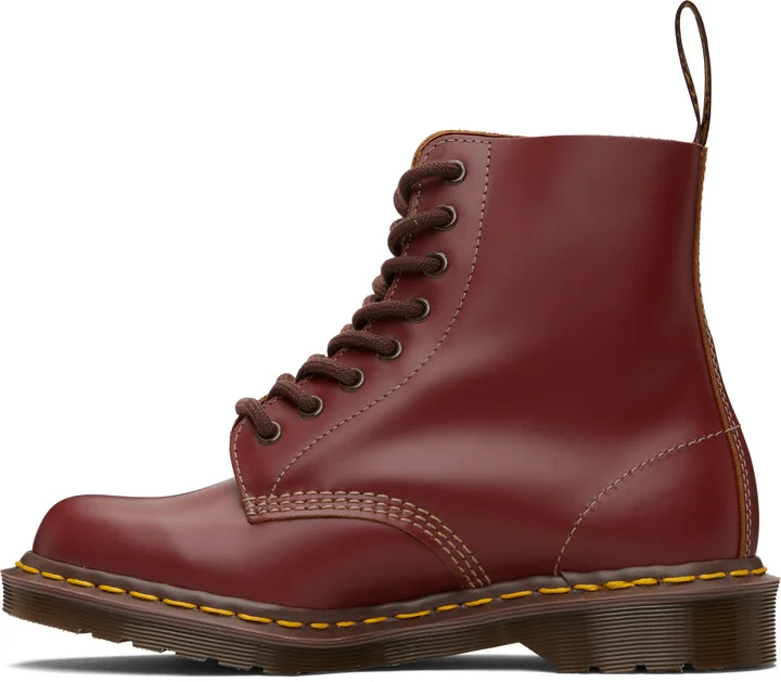 Dr. Martens Burgundy 1460 Vintage 'Made In England' Boots - Image 3