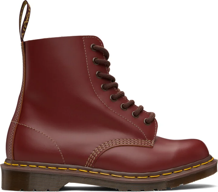 Dr. Martens Burgundy 1460 Vintage 'Made In England' Boots