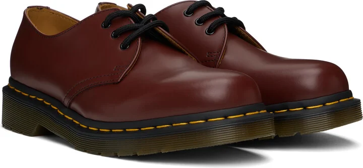 Dr. Martens Burgundy 1461 Smooth Leather Derbys - Image 4