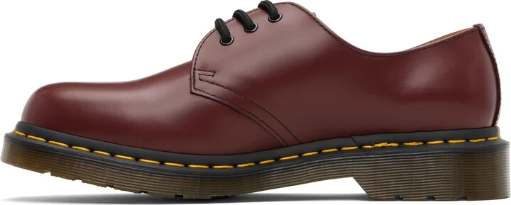 Dr. Martens Burgundy 1461 Smooth Leather Oxford Derbys - Image 3