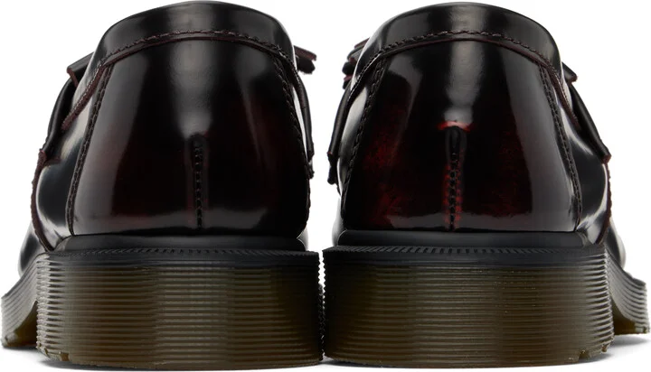 Dr. Martens Burgundy Adrian Arcadia Leather Tassel Loafers - Image 2