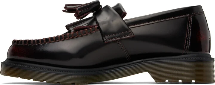 Dr. Martens Burgundy Adrian Arcadia Leather Tassel Loafers - Image 3