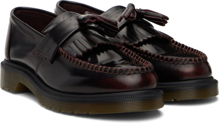 Dr. Martens Burgundy Adrian Arcadia Leather Tassel Loafers - Image 4