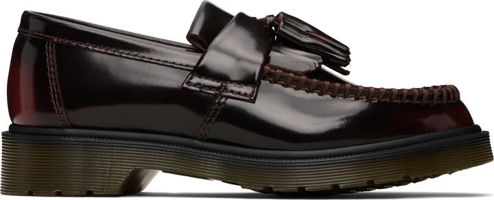 Dr. Martens Burgundy Adrian Tassel Loafers