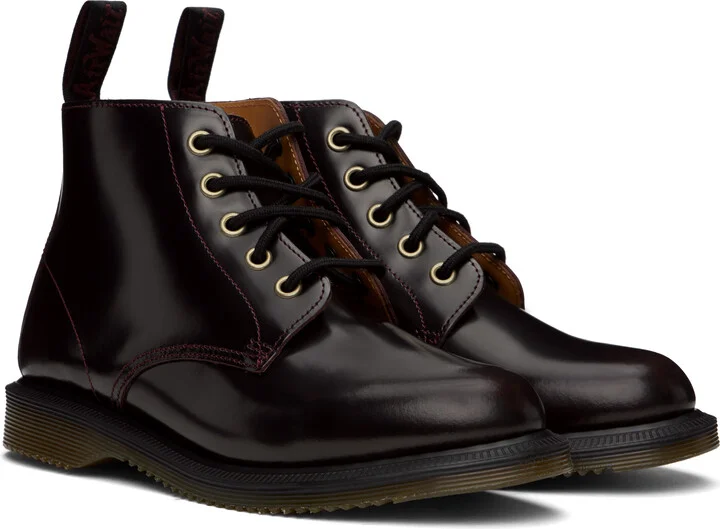Dr. Martens Burgundy Emmeline Arcadia Lace Up Boots - Image 4