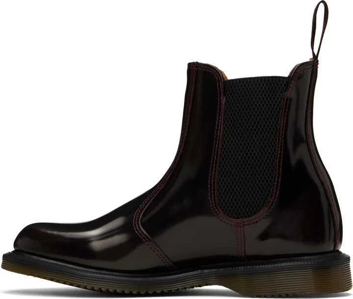 Dr. Martens Burgundy Flora Arcadia Chelsea Boots - Image 3