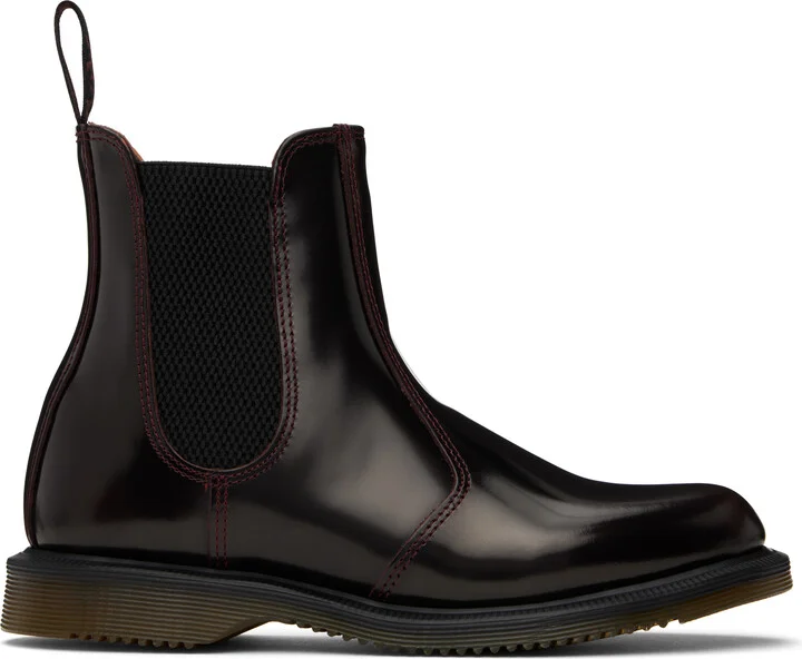 Dr. Martens Burgundy Flora Arcadia Chelsea Boots